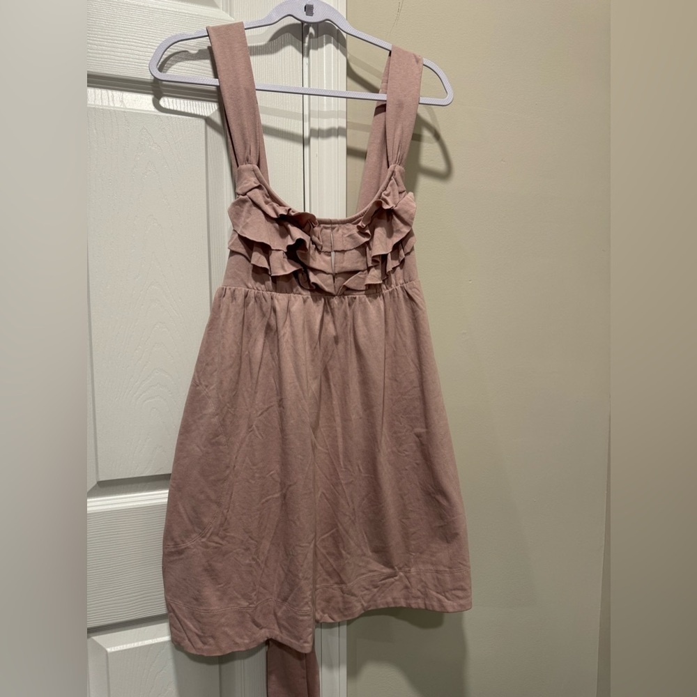 Free People Dusty Rose Ruffle Mini Dress
